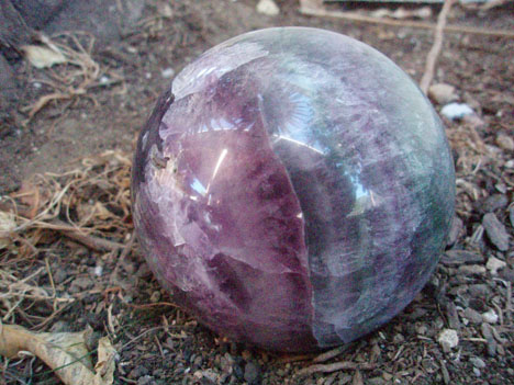 Flourite Sphere Green and Purple 184